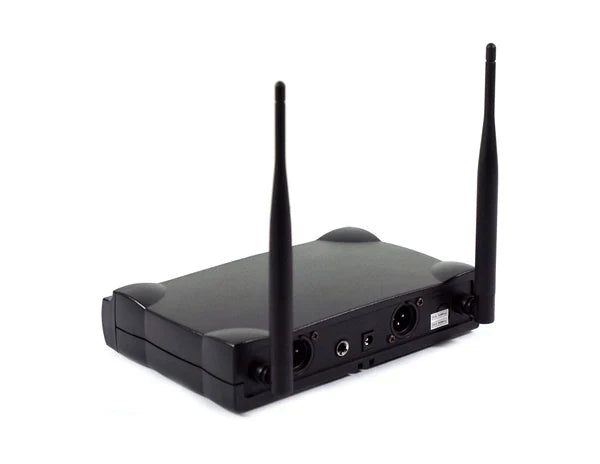 Mr. Dj MIC-UHF200 Professional Wireless Microphone System Kit with 2 Handheld & Wireless Receiver