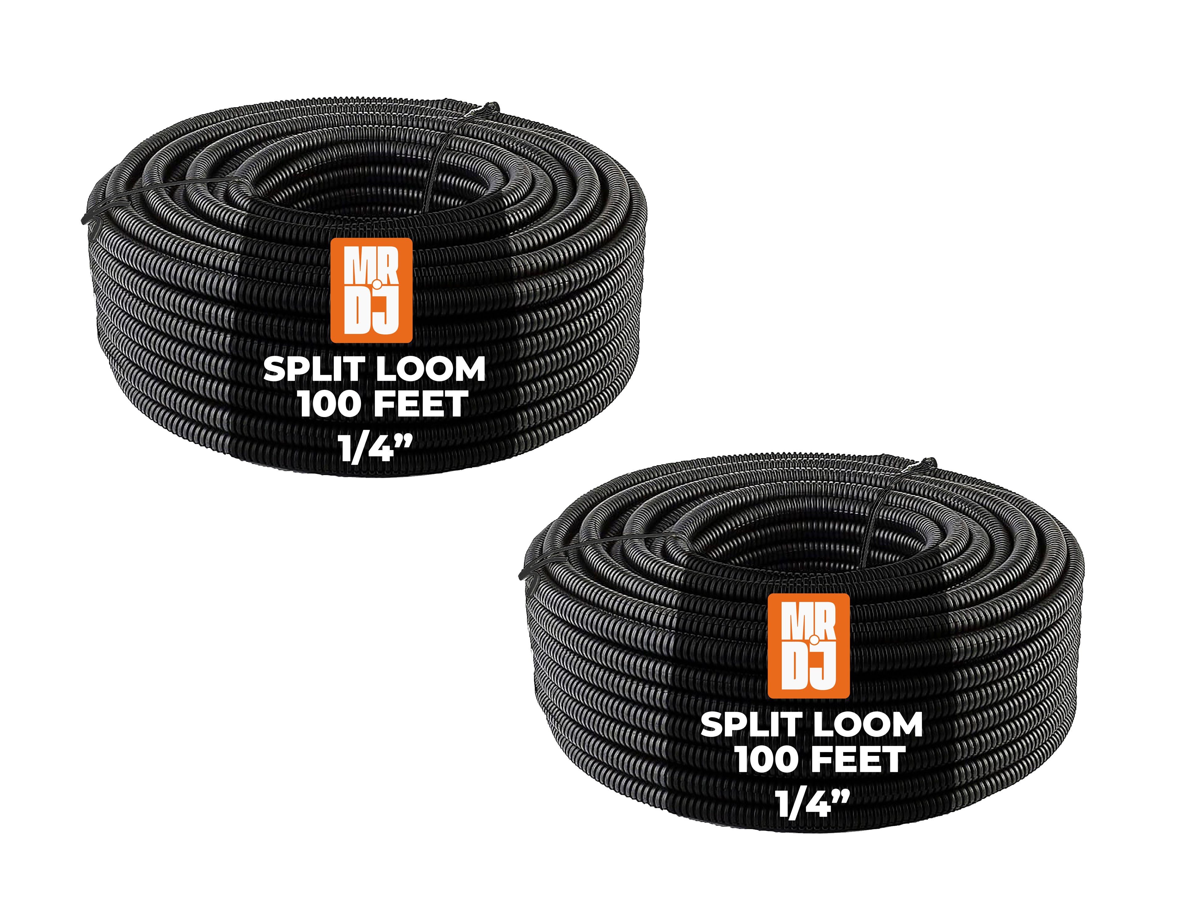 MR DJ SLT14 200' 1/4" Split Loom Wire Tubing Hose Cover PA DJ Home Marin RV
