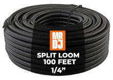 Load image into Gallery viewer, MR DJ DSLT14 1/4" 100' split loom tube polyethylene high temperature DJ automotive marine industrial electrical wire &amp; cable conduit