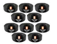 MR DJ Heavy-Duty 14 Black Split Wire Loom Tubing - 1/4" Split Loom, 100 Feet Roll