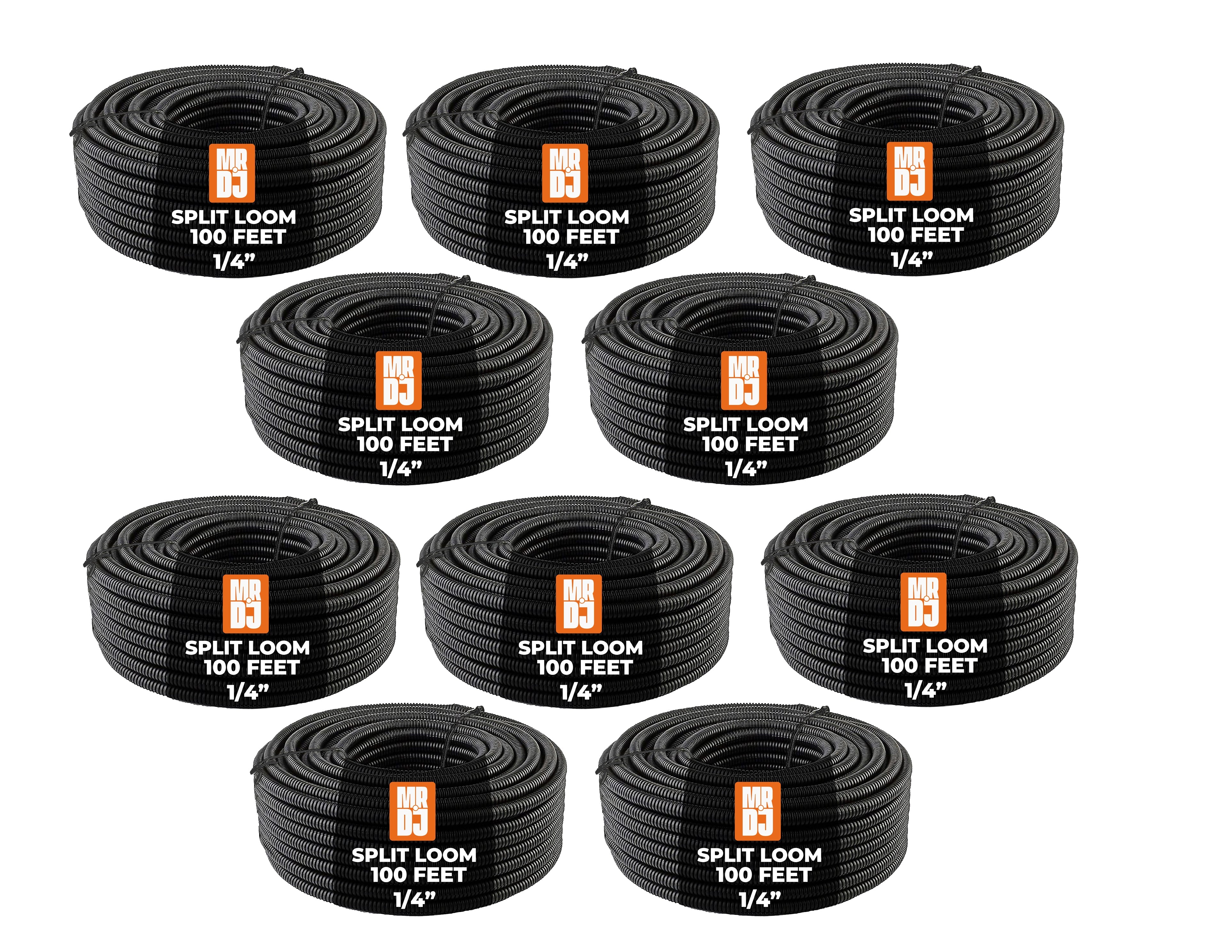 MR DJ DJSLT14 1000 FEET 1/4" Split Loom Wire TUBING Hose Cover AUTO Home Marine