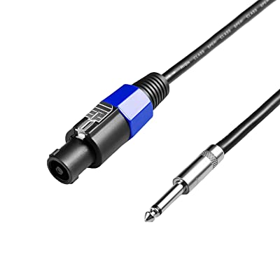 MR DJ CQSM25 25' Pro PA DJ Karaoke Speakon Plug to 6.35mm 1/4" Plug Speaker Wire Cable