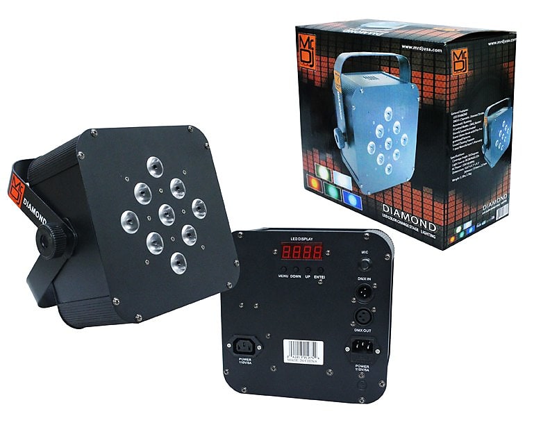 MR DJ DIAMOND 9-IR LED Lighting Fixture DMX-6 Channels LED Color Change Stage Lighting