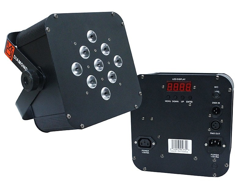MR DJ DIAMOND 9-IR LED Lighting Fixture DMX-6 Channels LED Color Change Stage Lighting
