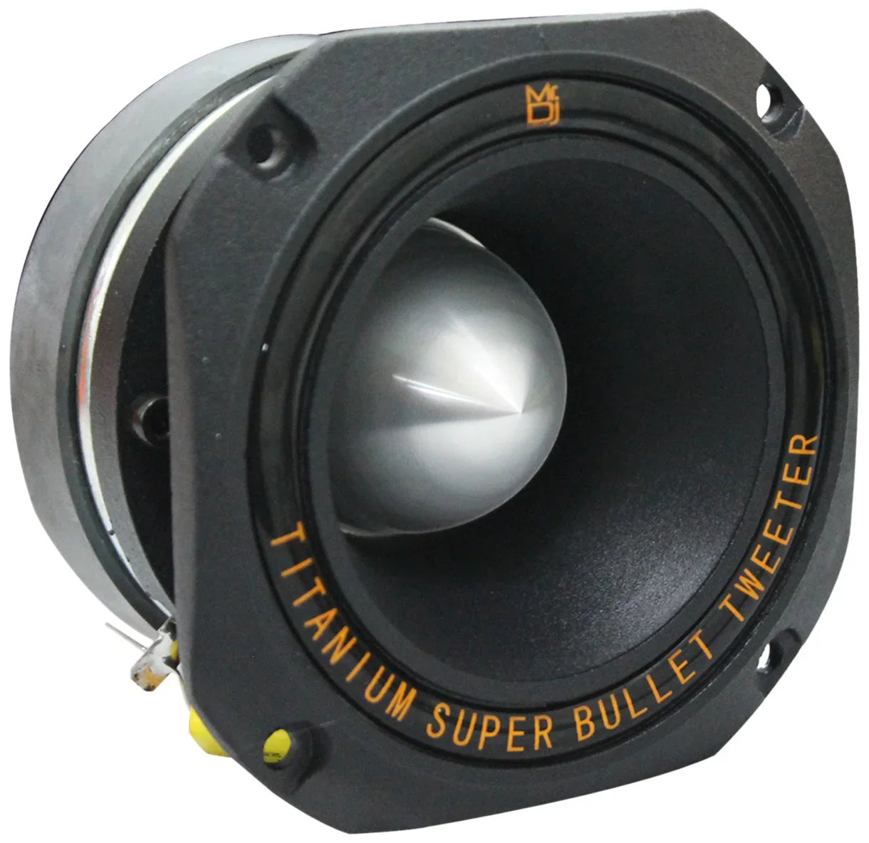 Mr Dj HDT1000B 4-Inch 4" Titanium Bullet High Compression Tweeter Black
