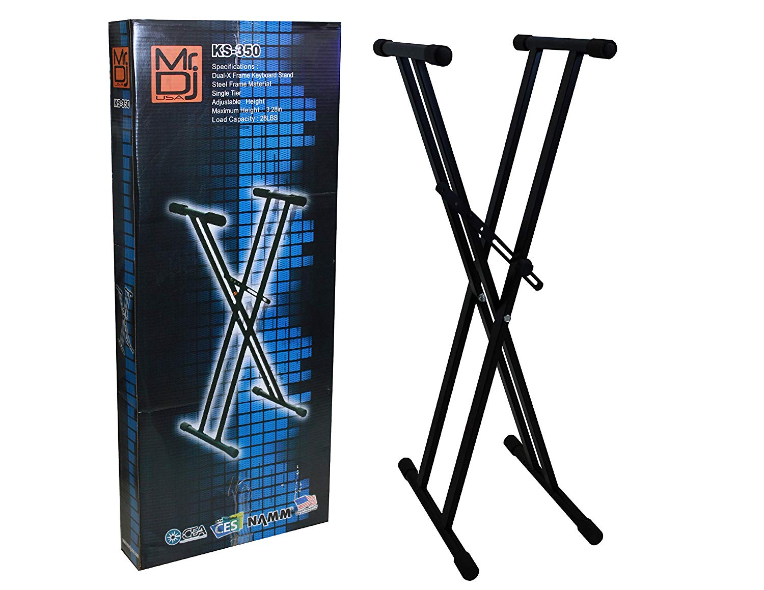 MR DJ KS350 Keyboard Stand Adjustable Dual X Stand