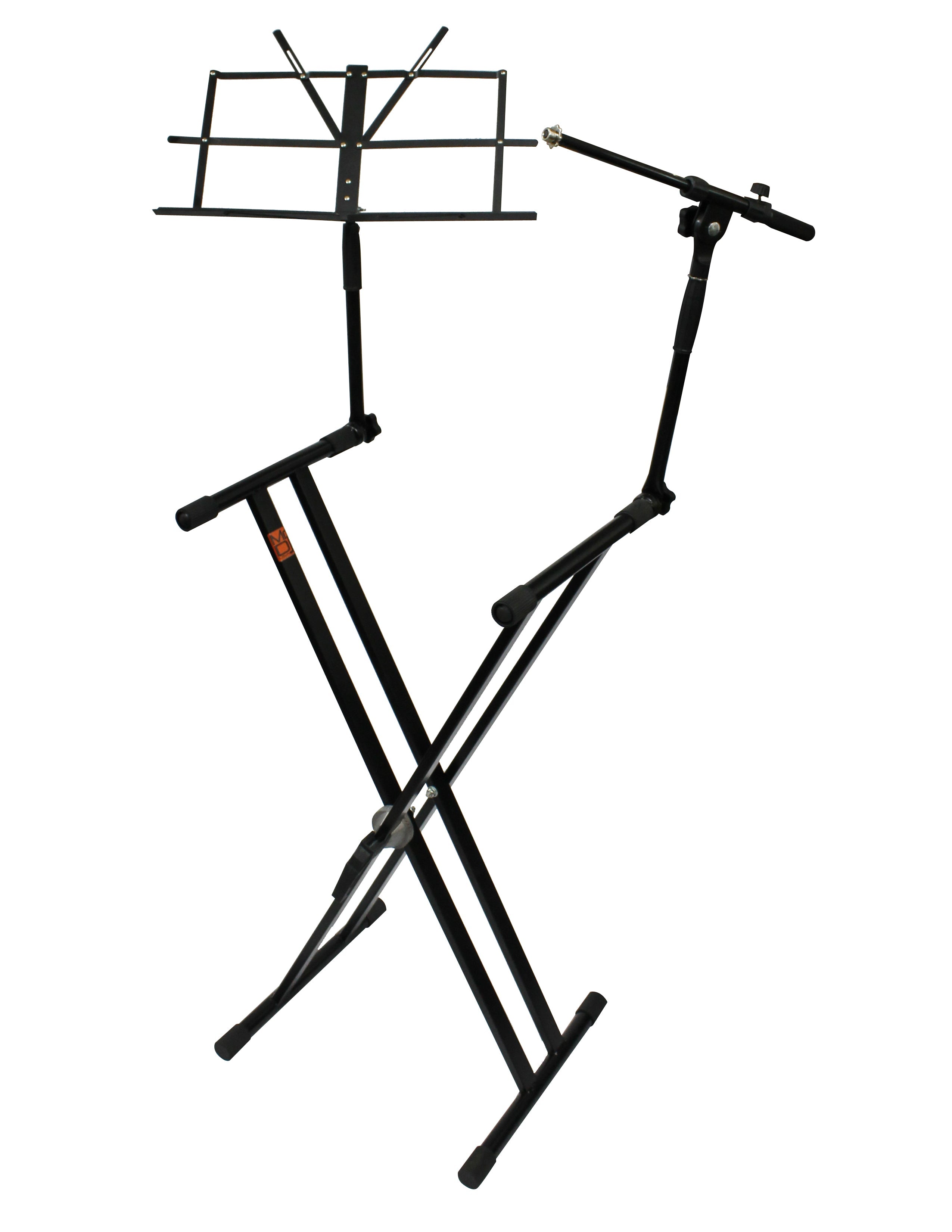 MR DJ KS-700 Keyboard Stand with Music Note Holder & Microphone Boom Arm