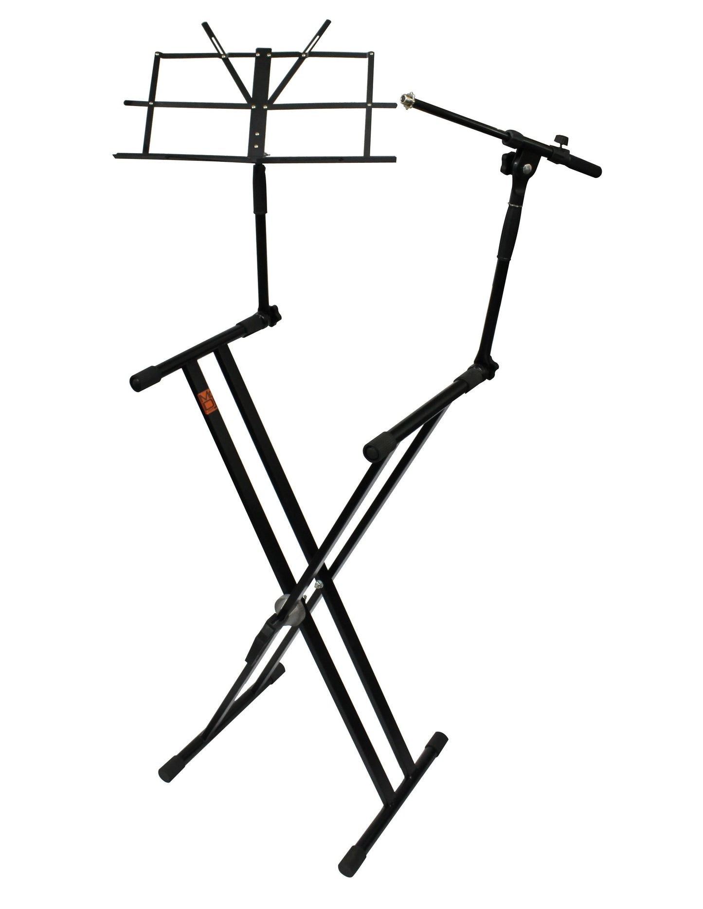 MR DJ KS-700 Keyboard Stand with Music Note Holder & Microphone Boom Arm