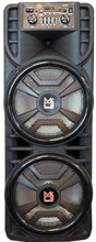 Load image into Gallery viewer, MR DJ NEWYORK+ Dual 12&quot; Rechargeable Portable Bluetooth Karaoke Speaker Party Flame Lights Microphone TWS USB FM Radio