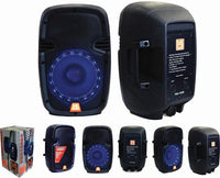 MR DJ PBX1559S 8 inch passive speaker with LED accent lighting for vibrant audio experiences.
