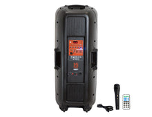 Load image into Gallery viewer, Pair of Dual 15" Portable Rechargeable 4000W Max Powered Active PA DJ Speaker with Built-In Bluetooth &amp; LED Light