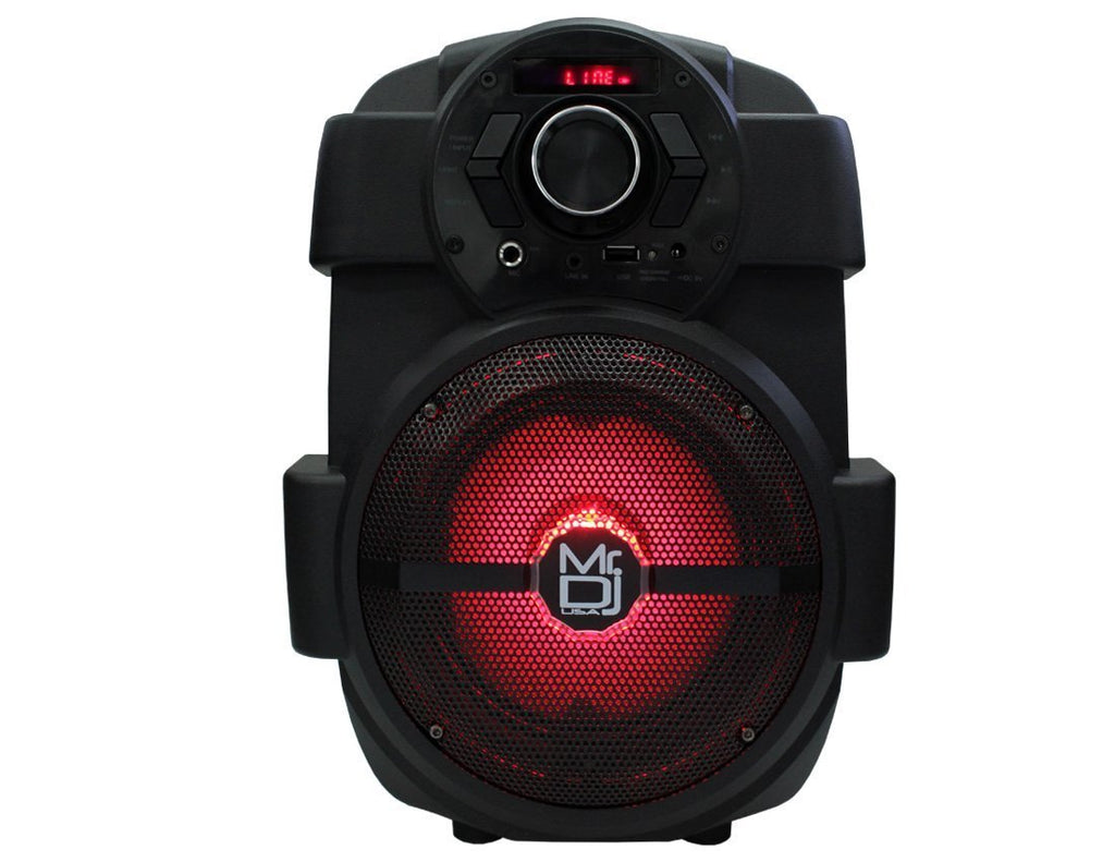 2 MR DJ PSE65BT Bluetooth Speaker 6.5" Portable Active Speaker with Rechargeable Battery Party Speaker with Bluetooth 1000 Watts P.M.P.O