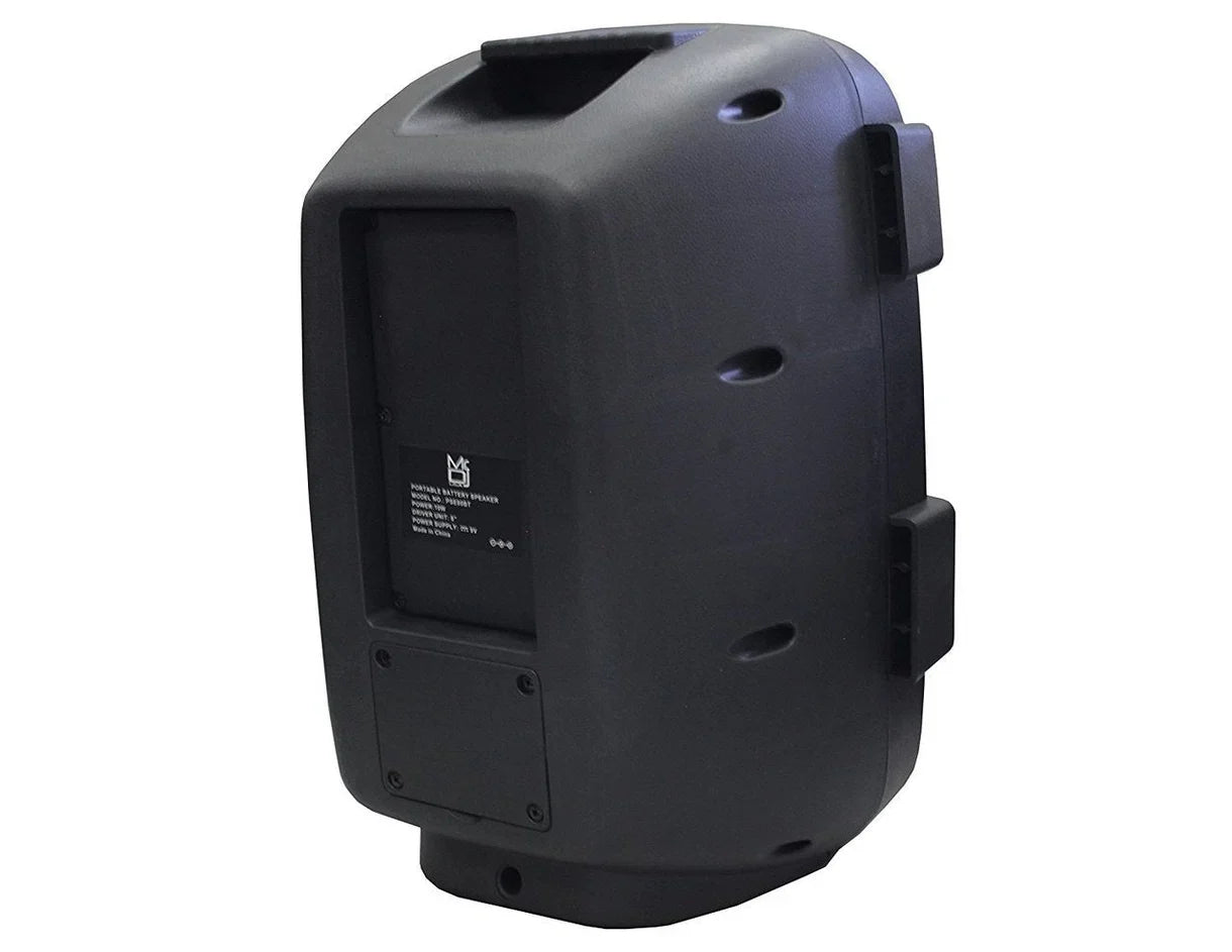 2 MR DJ PSE80BT 8" Portable Bluetooth Active Speaker Rechargeable Battery Party Speaker 1200 Watts