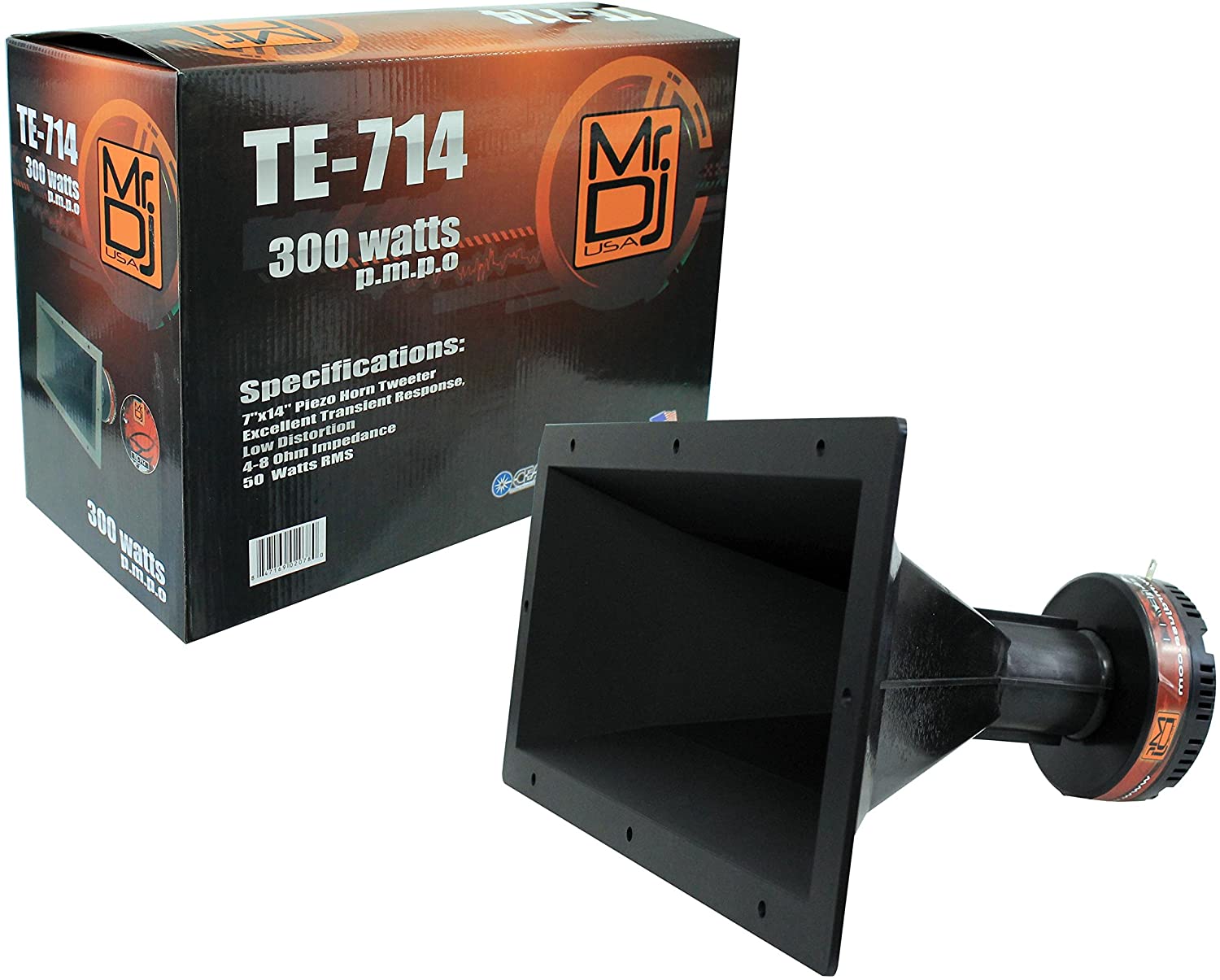 2 MR DJ TE-714 7"x14" 300W PRO Audio PA/DJ Wide Screw-ON Type PIEZO Horn Tweeter