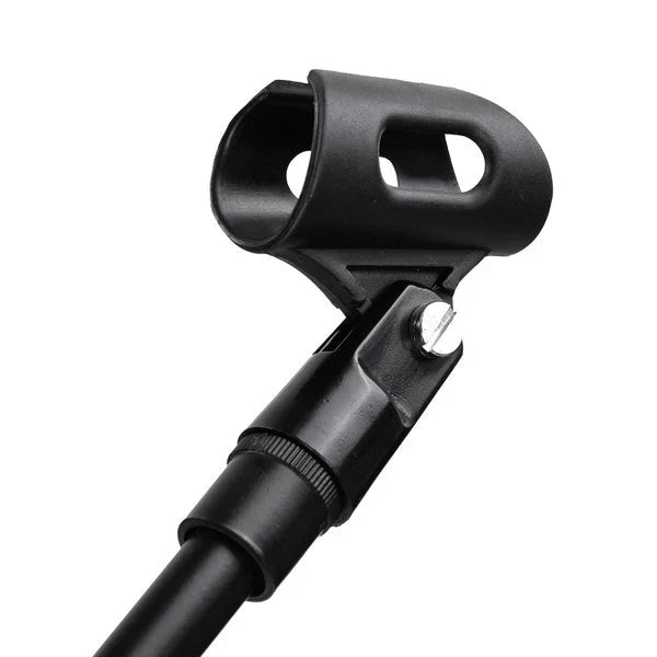 MR DJ MS700PKG 2 Microphone Stands Adjustable Boom Stage or Instrument with Mic Holder Clips & Carry Bag & 2 25' Cable
