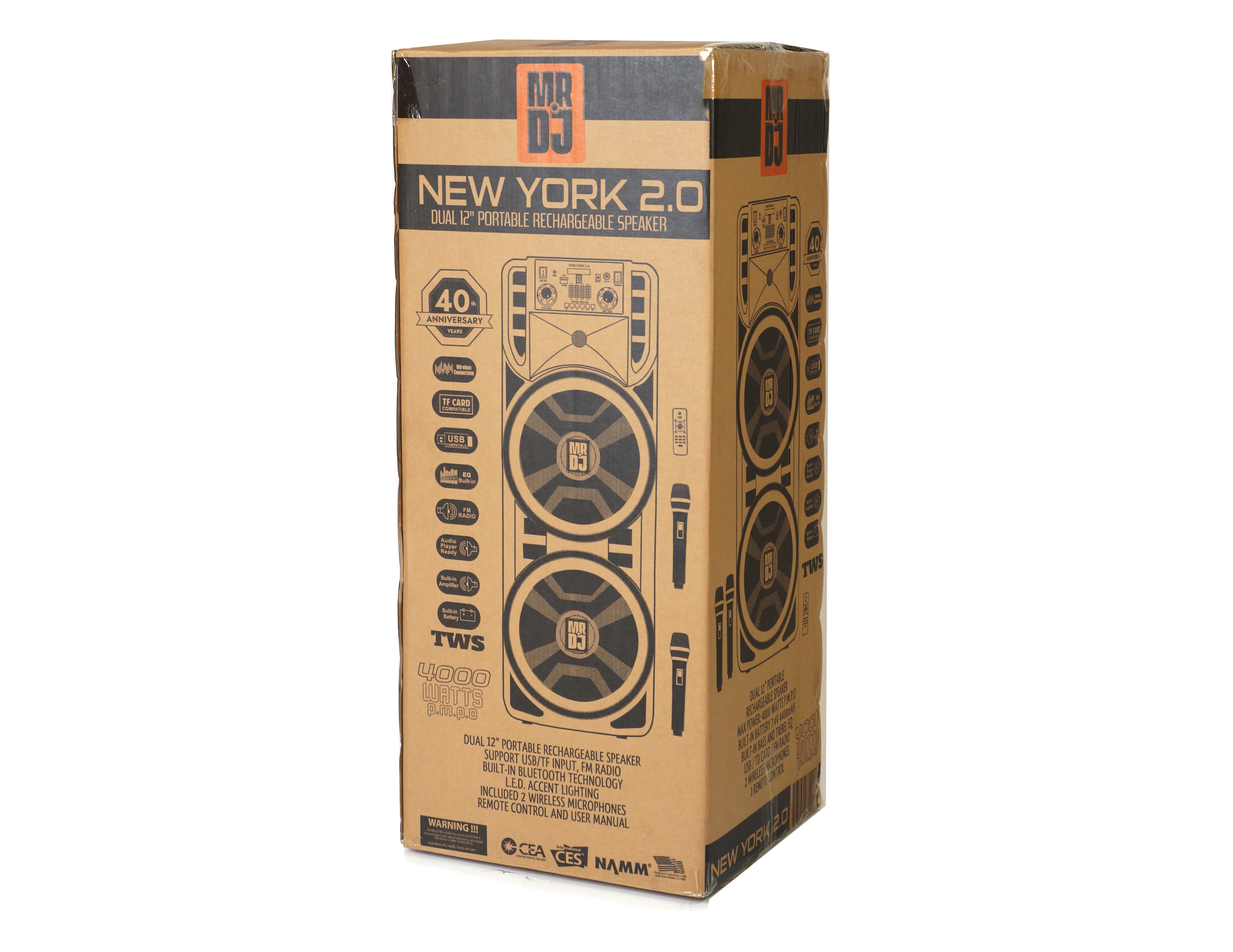 MR DJ NEWYORK 2.0 Bluetooth Karaoke Party Speaker – Mr Dj USA