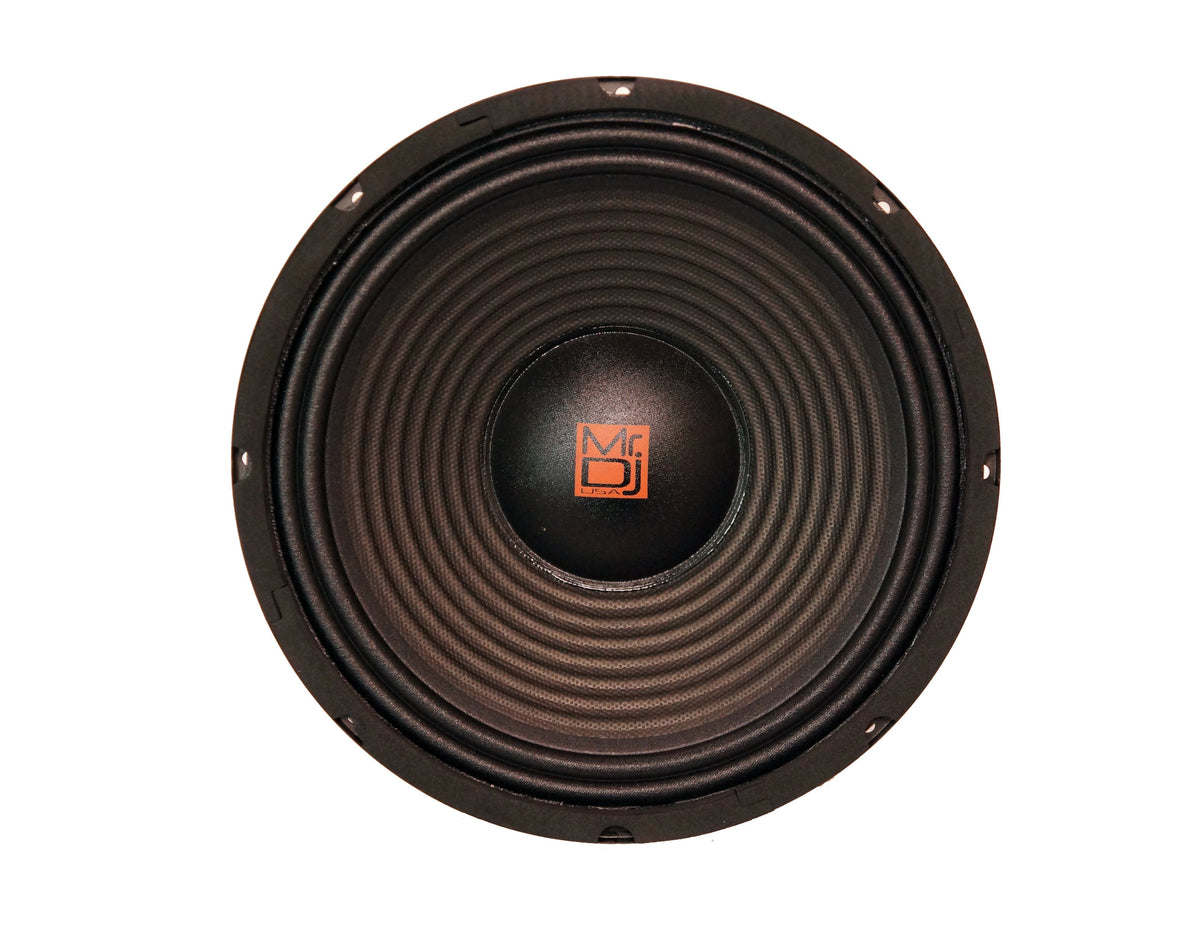 MR DJ PA210 10" 1500W 100 Oz. 8-Ohms Dual Magnet Universal PRO PA/DJ Raw Woofer Subwoofer