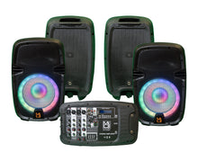 Load image into Gallery viewer, MR DJ PBX210COMBO+ Portable all in One Personal PRO PA/DJ KTV System 2X 10&quot; 3000W Active Speaker Detachable Mixer &amp; Stands