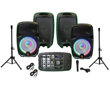Load image into Gallery viewer, MR DJ PBX210COMBO+ Portable all in One Personal PRO PA/DJ KTV System 2X 10" 3000W Active Speaker Detachable Mixer &amp; Stands
