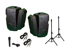 Load image into Gallery viewer, MR DJ PBX210COMBO+ Portable all in One Personal PRO PA/DJ KTV System 2X 10&quot; 3000W Active Speaker Detachable Mixer &amp; Stands