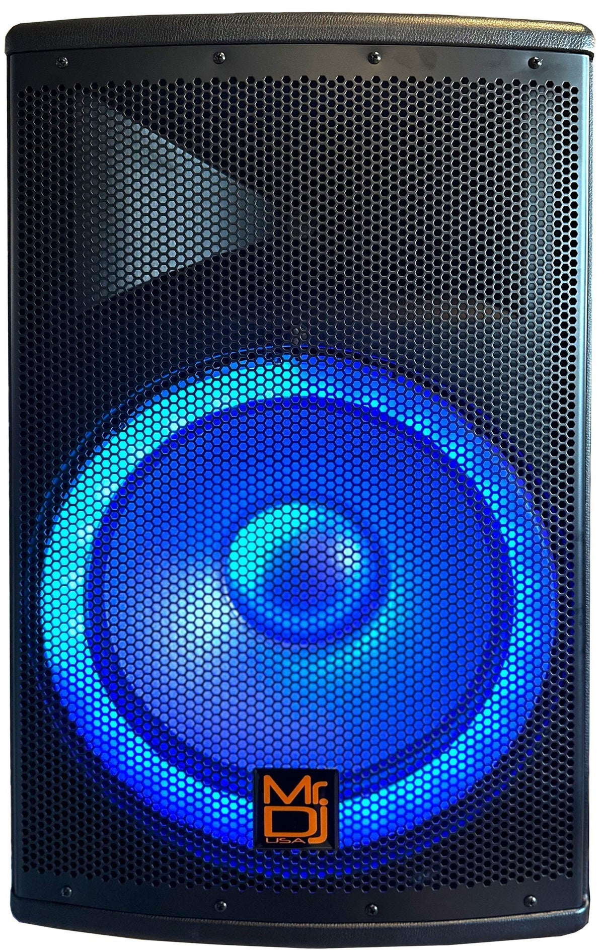 MR DJ PBX4500S 15" 2-Way PA DJ 4500W Passive LED Speaker + Speaker Stand & Cable