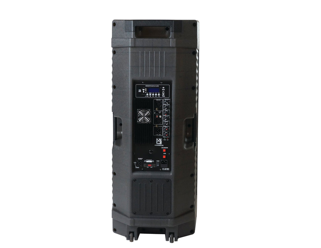 2 MR DJ PBX6500LED & PBX6500S Dual 15" 3-Way Full-Range Powered/Active and Passive DJ PA Multipurpose Live Sound Bluetooth Loudspeaker