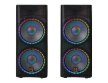Load image into Gallery viewer, 2 MR DJ PBX6500LED &amp; PBX6500S Dual 15" 3-Way Full-Range Powered/Active and Passive DJ PA Multipurpose Live Sound Bluetooth Loudspeaker