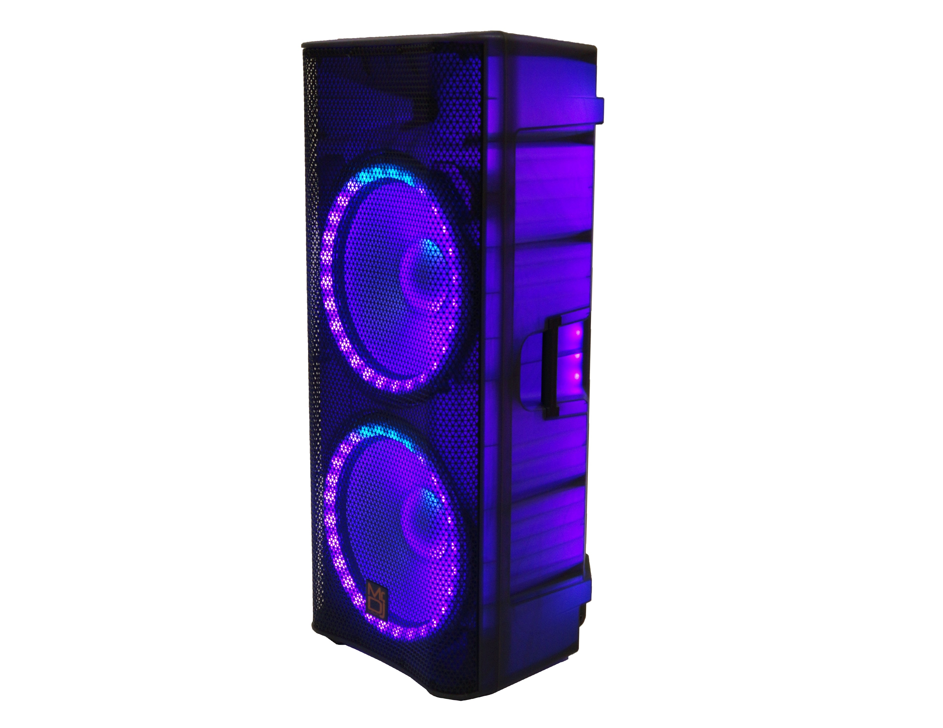 MR DJ PBX6500LED PRO PA DJ Dual 15" 3-Way Full-Range Powered/Active Live Sound Bluetooth Loud Speaker
