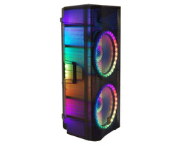 MR DJ PBX6500LED PRIME PRO PA DJ Dual 15” 3-Way Full-Range Powered/Active Live Sound Bluetooth Loud Speaker