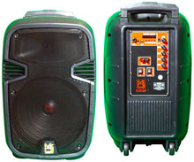 Load image into Gallery viewer, MR DJ PL12FLAME 12" Portable Translucent Bluetooth Speaker + Speaker Stand + 18-LED Moving Head DJ Light