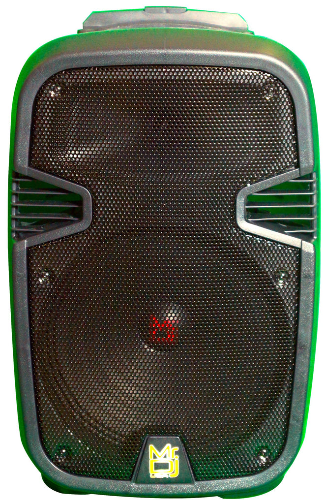 MR DJ PL12FLAME 12" Portable Translucent Bluetooth Speaker + Speaker Stand