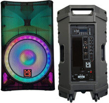 Load image into Gallery viewer, MR DJ PLED5200 15&quot; Portable Translucent Bluetooth PRO DJ PA Karaoke Active Powered Party Speaker