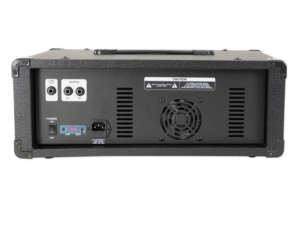 MR DJ PMX8500 3000 Watts Powered 8 Channel Mixer with Bluetooth USB 5 Band EQ Effects