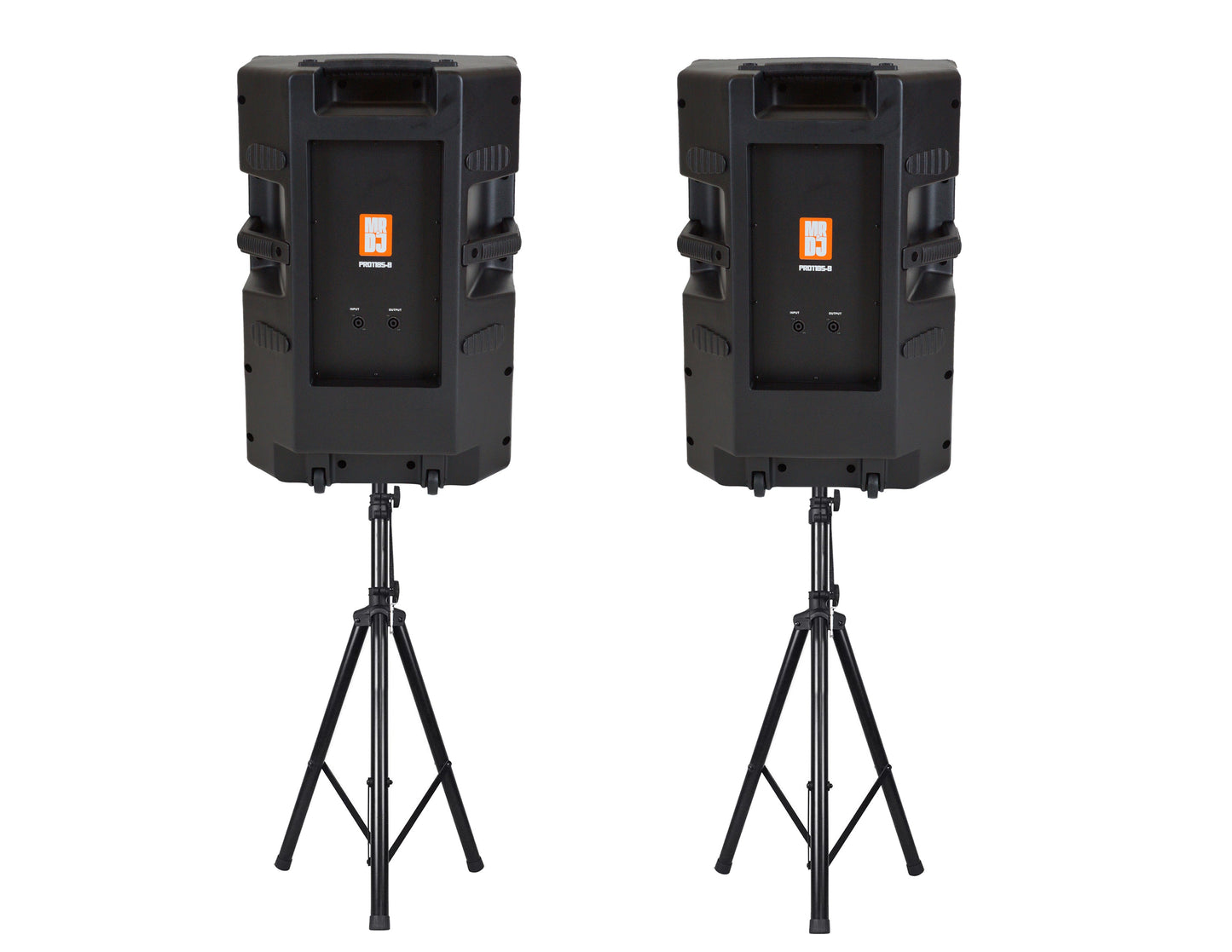 2 MR DJ PRO118S-B Powerful PRO PA DJ Single 18" Passive Speaker + Stand