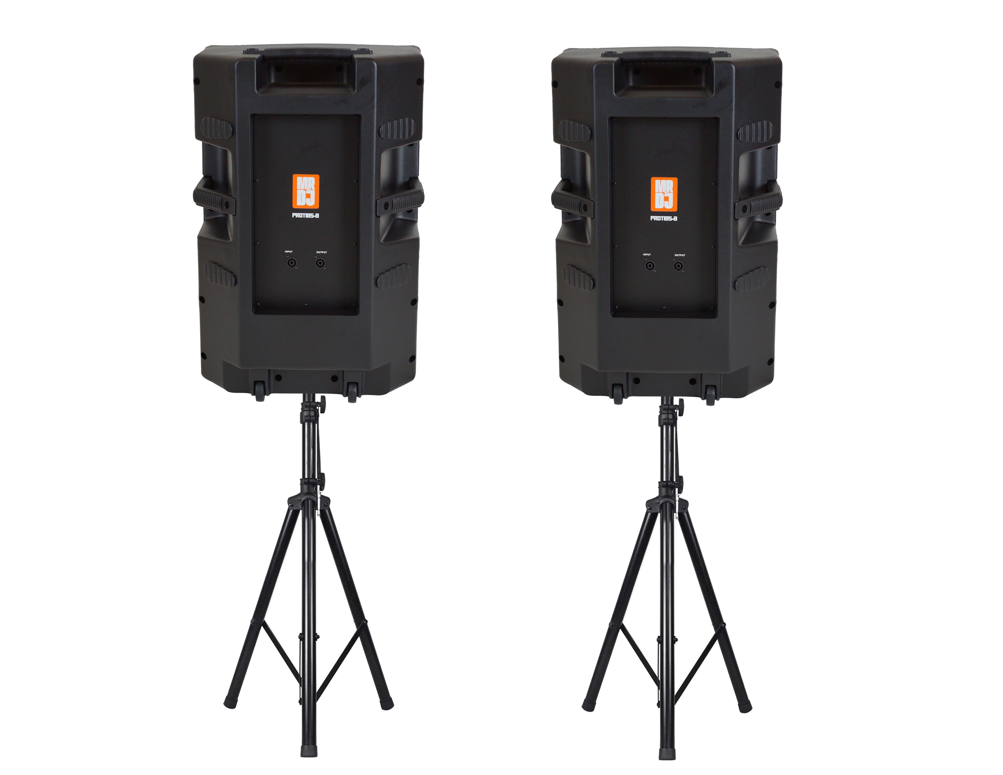 2 MR DJ PRO118S-B Powerful PRO PA DJ Single 18" Passive Speaker + Stand