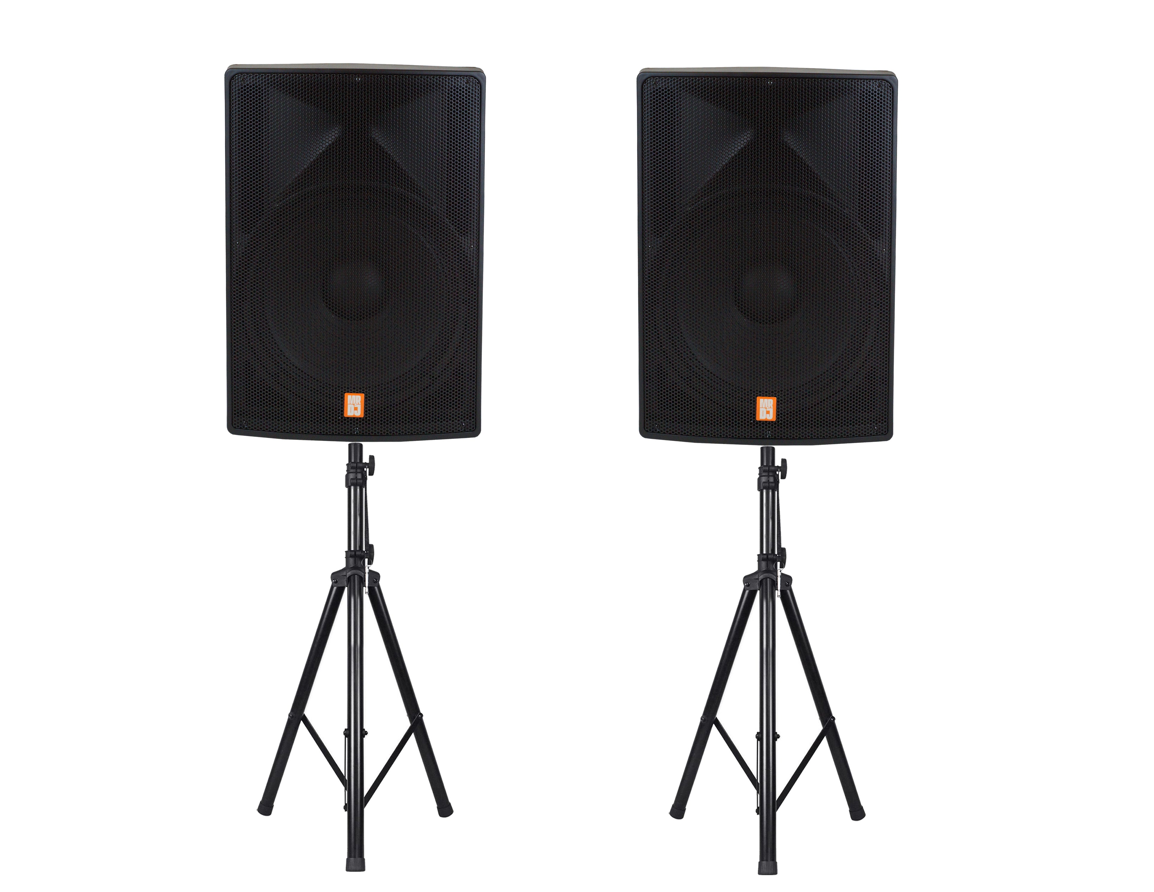 2 MR DJ PRO118S-B Powerful PRO PA DJ Single 18" Passive Speaker + Stand