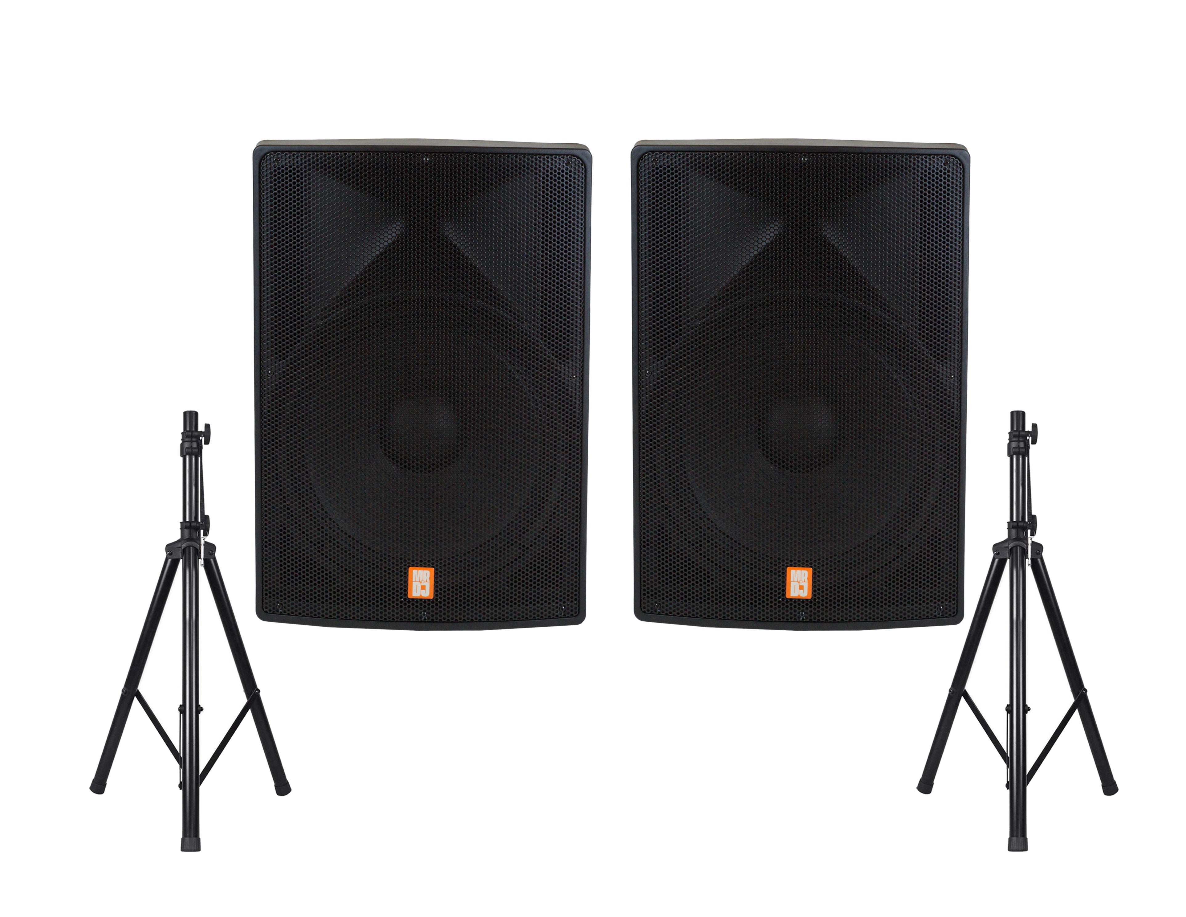 2 MR DJ PRO118S-B Powerful PRO PA DJ Single 18" Passive Speaker + Stand
