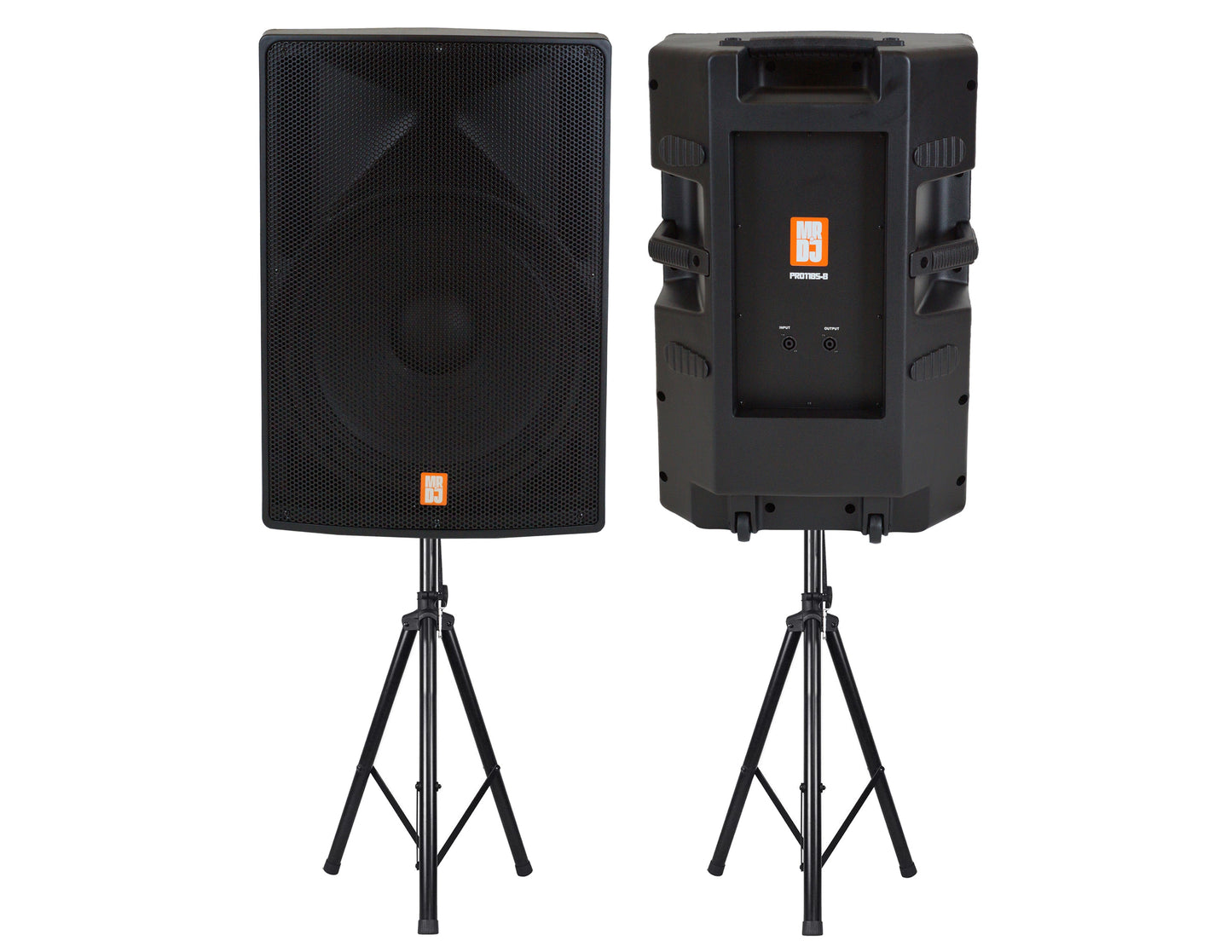 2 MR DJ PRO118S-B Powerful PRO PA DJ Single 18" Passive Speaker + Stand