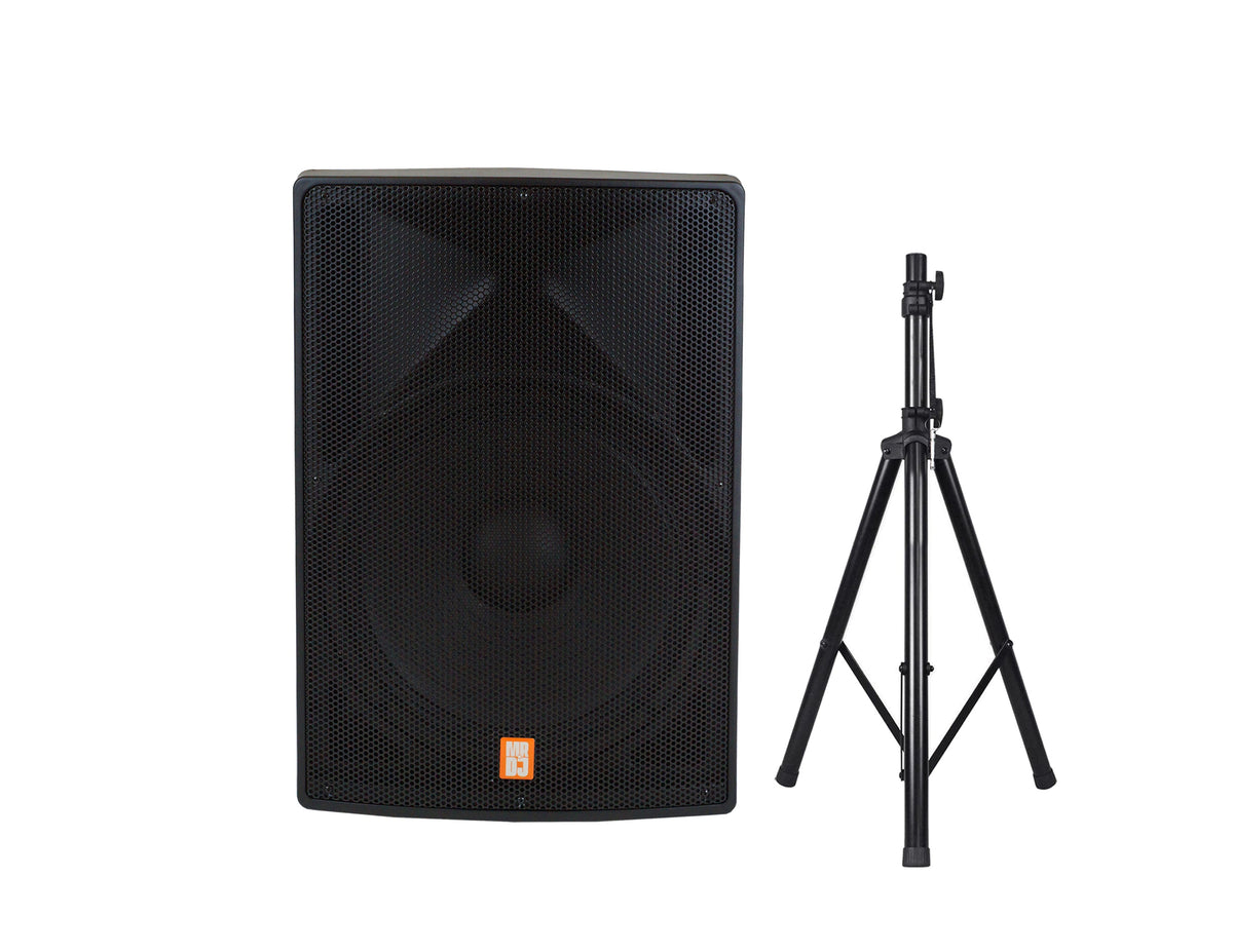 MR DJ PRO118S-B Powerful PRO PA DJ Single 18" Passive Speaker with Stand