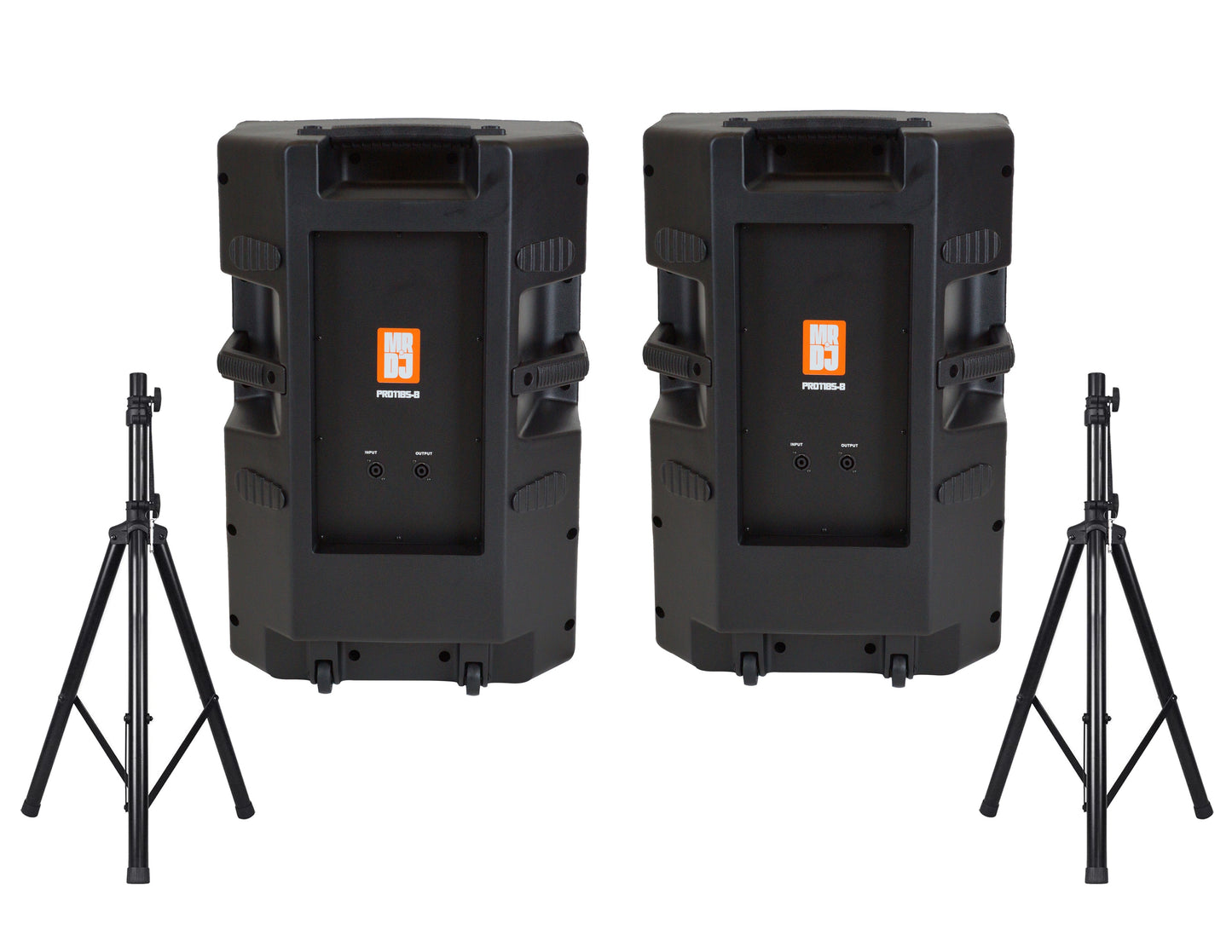 2 MR DJ PRO118S-B Powerful PRO PA DJ Single 18" Passive Speaker + Stand