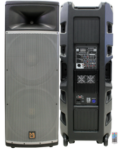 Load image into Gallery viewer, MR DJ PRO215BT PRO PA DJ Dual 15" 3-Way Powered/Active DJ PA Multipurpose Live Sound Loudspeaker