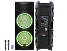 Load image into Gallery viewer, 2 PRO215LED Professional Dual 2x15" PA DJ Bluetooth Powered Speaker