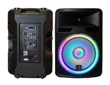 Load image into Gallery viewer, Pair of 18" Speaker Built-in Battery/Bluetooth/Amplifier/SD/USB/FM Radio + Stand