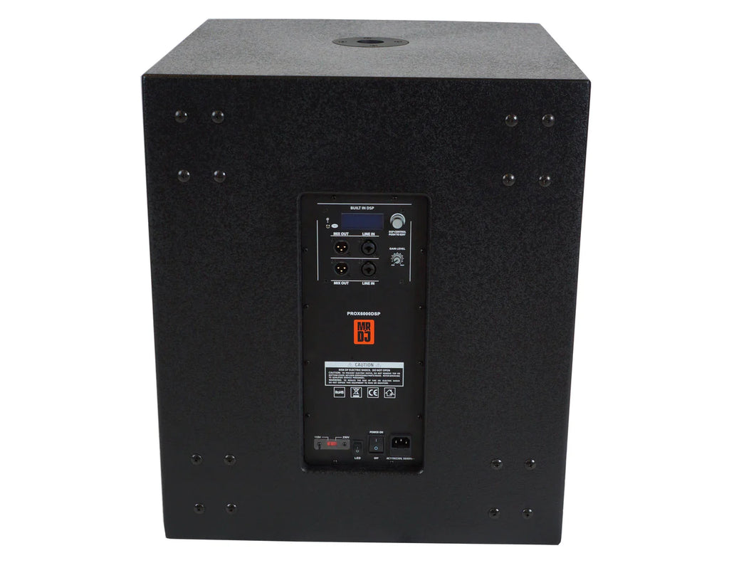 MR DJ PROX6000DSP 18" Active Powered DSP-Enhanced Subwoofer 6000 Watts