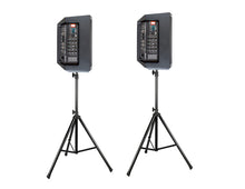 Load image into Gallery viewer, 2 MR DJ PROX8PA PRO Battery Powered Active Portable PA Speaker All-in-One + Stand