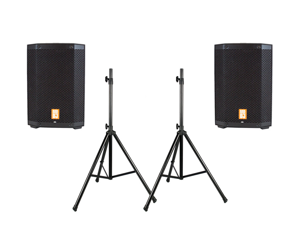 2 MR DJ PROX8PA PRO Battery Powered Active Portable PA Speaker All-in-One + Stand