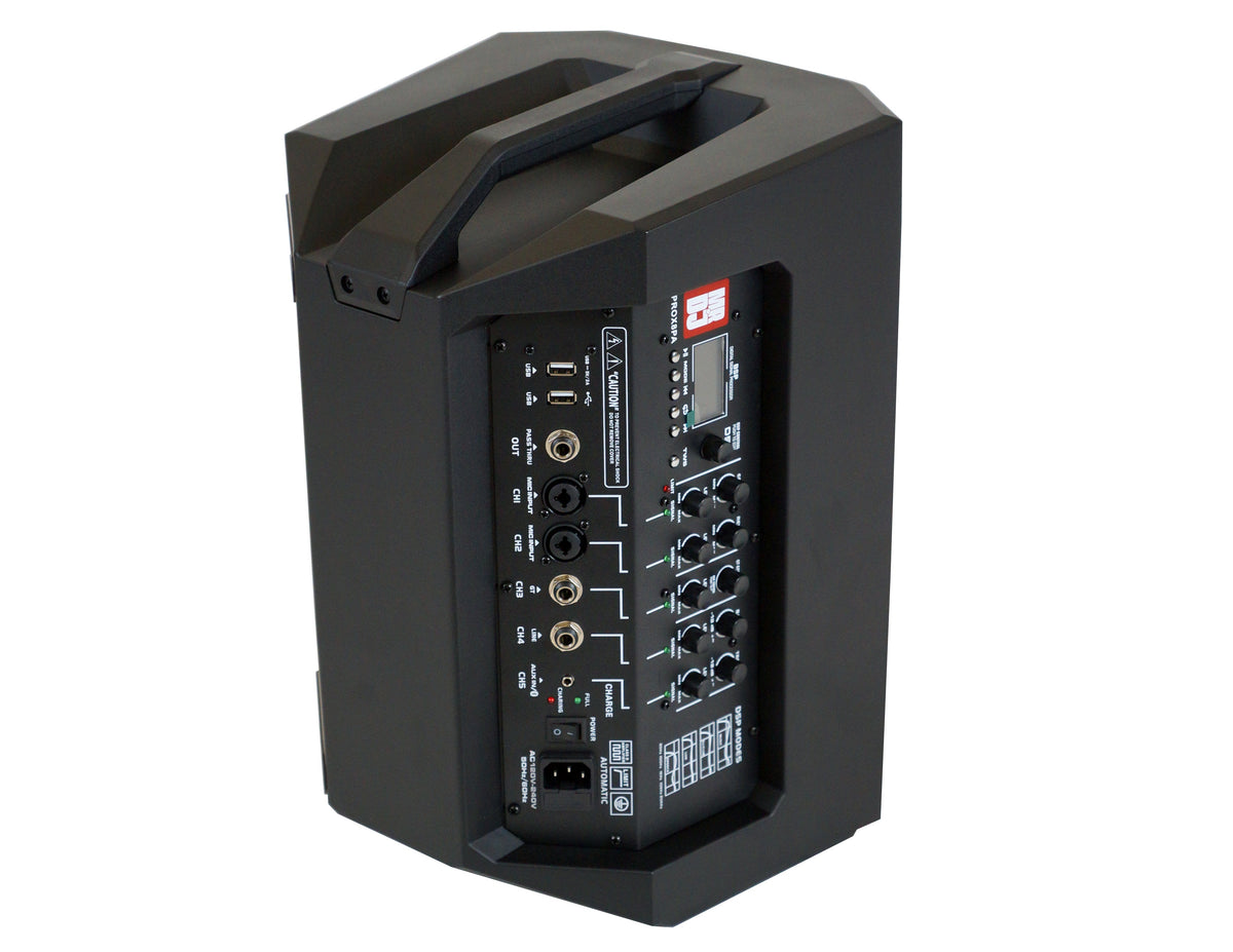 2 MR DJ PROX8PA PRO Battery Powered Active Portable PA Speaker All-in-One + Stand