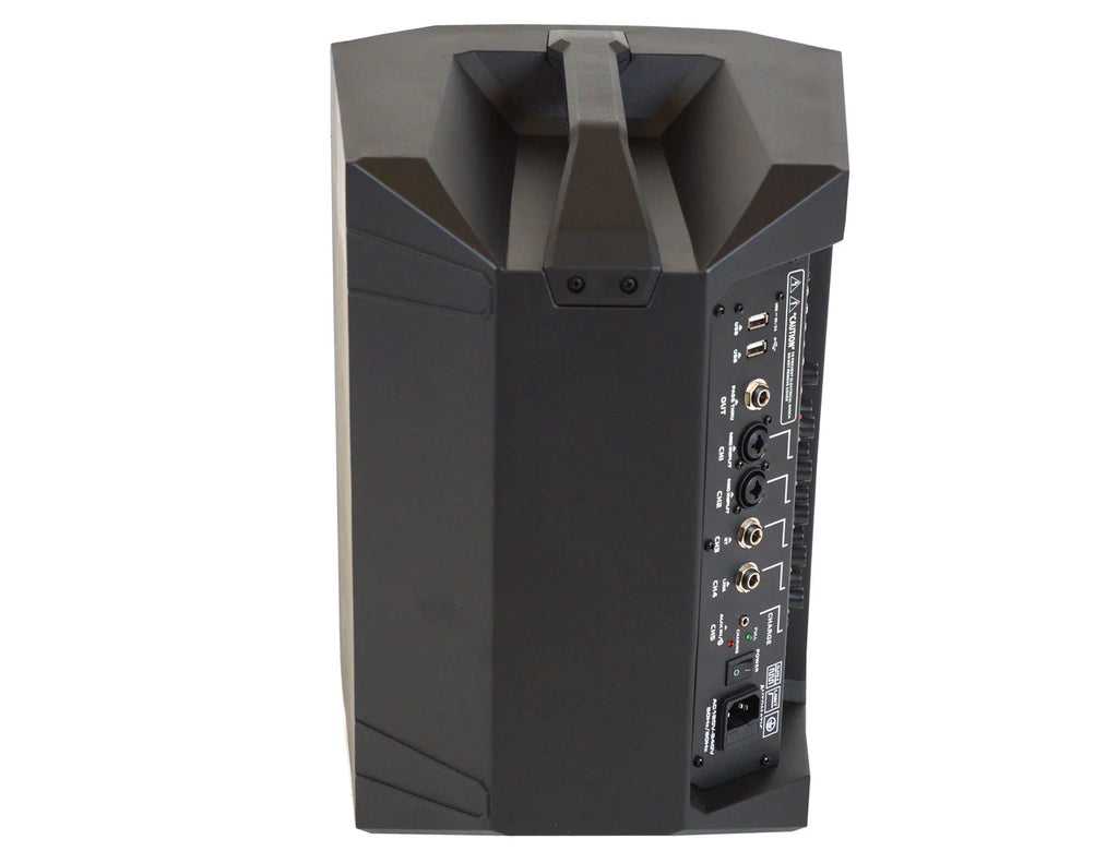 2 MR DJ PROX8PA PRO Battery Powered Active Portable PA Speaker All-in-One Array System