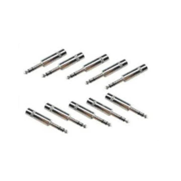 MR DJ QMHS10 Stereo 1/4" 6.35mm Male Audio Plug Connectors – 10 Pack