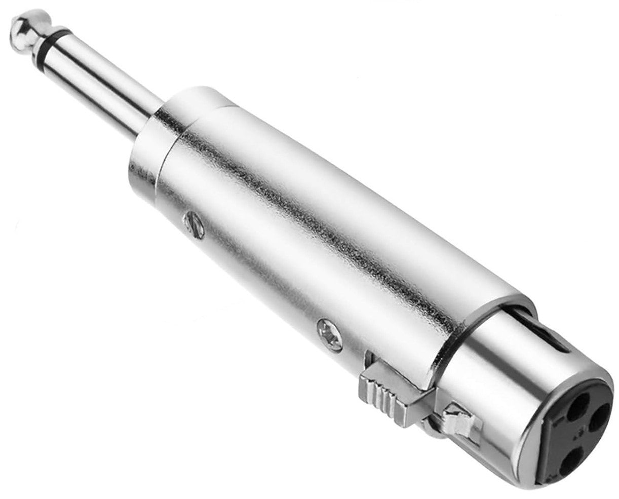 MR DJ QTMXLRF1 XLR Female to 1/4" Mono Male Adapter Converter Gender Audio Coupler